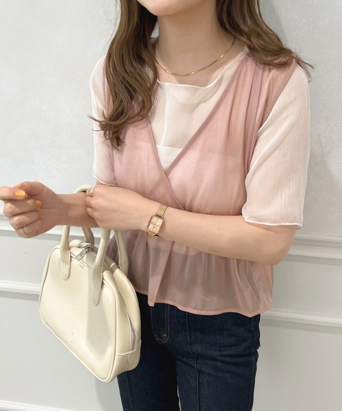 apres jour(アプレジュール)の「ビスチェ+シアーインナーセット【ZOZOTOWN限定アイテム】(Tシャツ/カットソー・レディース・ミント/モカ/ピンクベージュ・X-LARGE/フリー)」の14枚目の写真