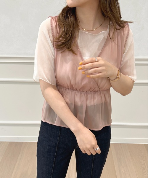 apres jour(アプレジュール)の「ビスチェ+シアーインナーセット【ZOZOTOWN限定アイテム】(Tシャツ/カットソー・レディース・ミント/モカ/ピンクベージュ・X-LARGE/フリー)」の22枚目の写真