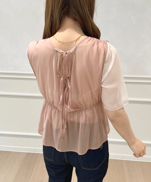apres jour(アプレジュール)の「ビスチェ+シアーインナーセット【ZOZOTOWN限定アイテム】(Tシャツ/カットソー・レディース・ミント/モカ/ピンクベージュ・X-LARGE/フリー)」の12枚目の写真