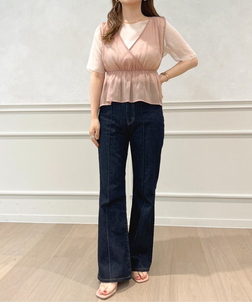 apres jour(アプレジュール)の「ビスチェ+シアーインナーセット【ZOZOTOWN限定アイテム】(Tシャツ/カットソー・レディース・ミント/モカ/ピンクベージュ・X-LARGE/フリー)」の17枚目の写真