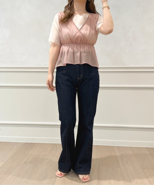 apres jour(アプレジュール)の「ビスチェ+シアーインナーセット【ZOZOTOWN限定アイテム】(Tシャツ/カットソー・レディース・ミント/モカ/ピンクベージュ・X-LARGE/フリー)」の20枚目の写真