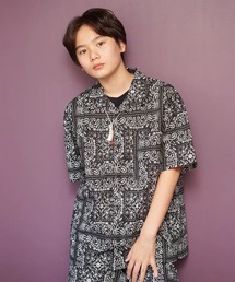 GLAZOS | T/R・総柄開襟半袖シャツ【セットアップ対応】(シャツ/ブラウス)