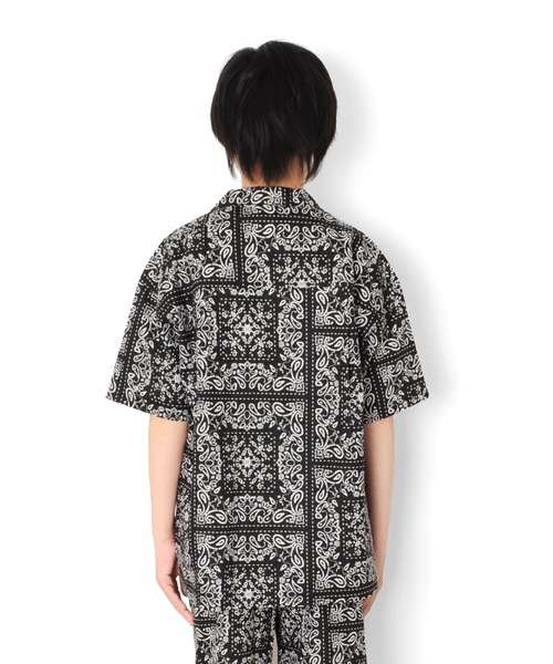 GLAZOS(グラソス)の「T/R・総柄開襟半袖シャツ【セットアップ対応】(シャツ/ブラウス・キッズ・ブラック/ネイビー・150cm/160cm/170cm)」の17枚目の写真