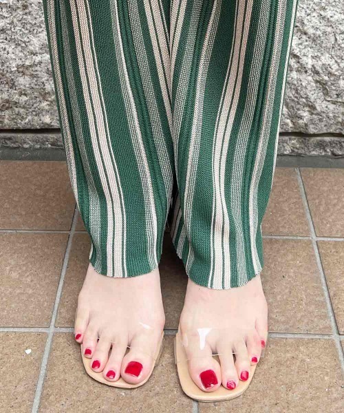 esutoreja（エストレジャ）の「2カラーストライプパンツ（その他パンツ・レディース・グリーン/アイボリー/ブラック・FREE）」の15枚目の写真