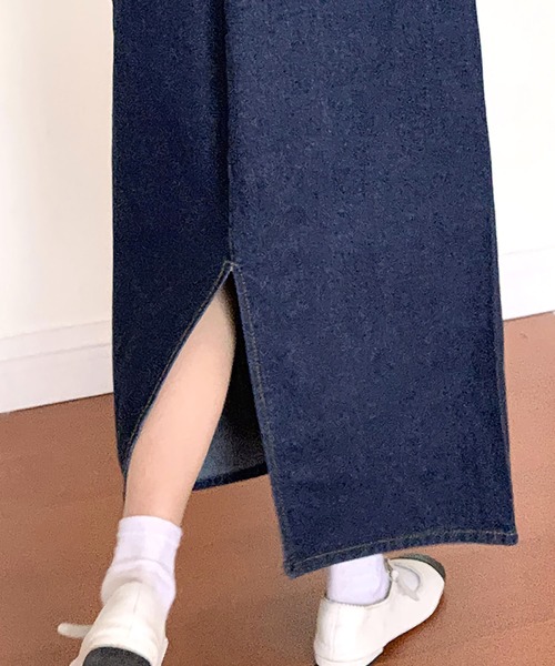 Dita Muaj.(ディータムアージュ)の「ハイウエストデニムAラインスカート(デニムスカート・レディース・ブラック/ネイビー・L/M/S)」の6枚目の写真