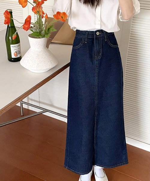 Dita Muaj.(ディータムアージュ)の「ハイウエストデニムAラインスカート(デニムスカート・レディース・ブラック/ネイビー・L/M/S)」の16枚目の写真