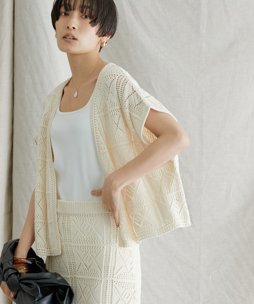 AMERICAN HOLIC(アメリカンホリック)の「クロシェベスト(ベスト・レディース・アイボリー・FREE)」の1枚目の写真
