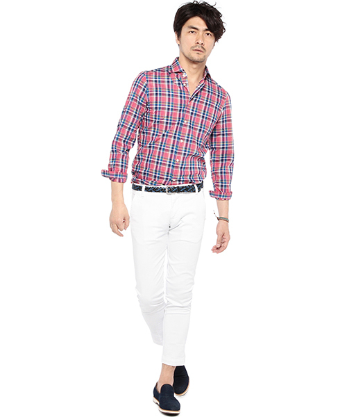 GUY ROVER（ギローバー）の「GUY ROVER / マドラスチェックカッタウェイ（シャツ/ブラウス・メンズ・レッド系その他・X-SMALL/LARGE/MEDIUM/SMALL）」の11枚目の写真