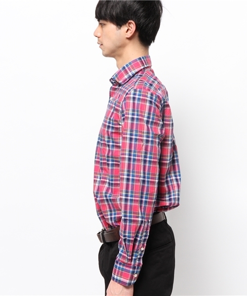 GUY ROVER（ギローバー）の「GUY ROVER / マドラスチェックカッタウェイ（シャツ/ブラウス・メンズ・レッド系その他・X-SMALL/LARGE/MEDIUM/SMALL）」の9枚目の写真