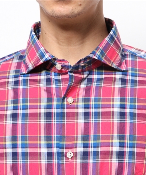 GUY ROVER（ギローバー）の「GUY ROVER / マドラスチェックカッタウェイ（シャツ/ブラウス・メンズ・レッド系その他・X-SMALL/LARGE/MEDIUM/SMALL）」の8枚目の写真