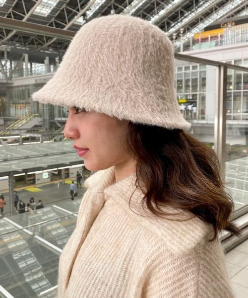 Ray BEAMS（レイビームス）の「Ray BEAMS / シャギー ベルハット（ハット・レディース・ナチュラル/オレンジ系その他6・ONE SIZE）」の2枚目の写真
