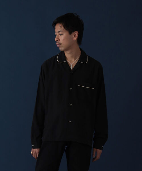 VAPORIZE（ヴェイパライズ）の「VAPORIZE / Rayon Pajama Shirt（シャツ/ブラウス・メンズ・ブラック/ダークブラウン・SMALL/MEDIUM/LARGE）」の11枚目の写真