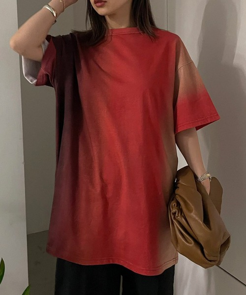 【初回限定お試し価格】 Ameri（アメリ）の「GRADATION OVERSIZED TEE（Tシャツ トップス