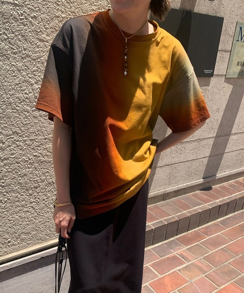 Ameri（アメリ）の「GRADATION OVERSIZED TEE（Tシャツ