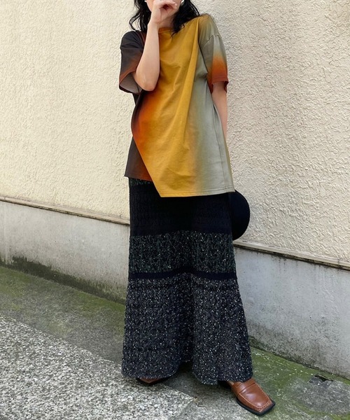 Ameri（アメリ）の「GRADATION OVERSIZED TEE（Tシャツ