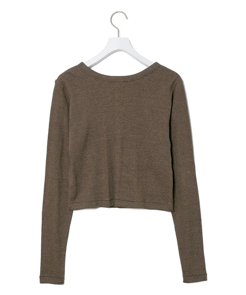 MILLER（ミラー）の「【Miller for ADAM ET ROPE'】別注 Cardigan（カーディガン/ボレロ・レディース・ダークグリーン/キャメル・FREE）」の9枚目の写真