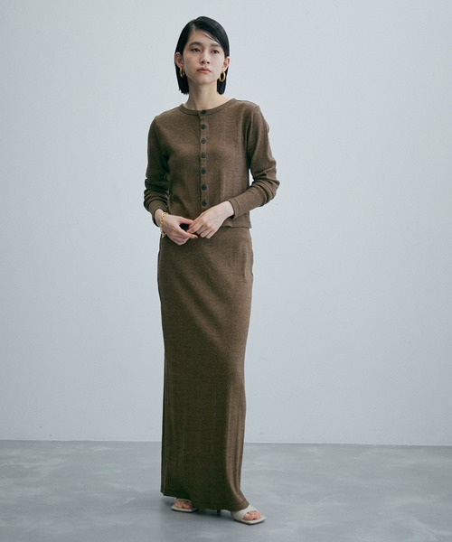 MILLER（ミラー）の「【Miller for ADAM ET ROPE'】別注 Cardigan（カーディガン/ボレロ・レディース・ダークグリーン/キャメル・FREE）」の17枚目の写真