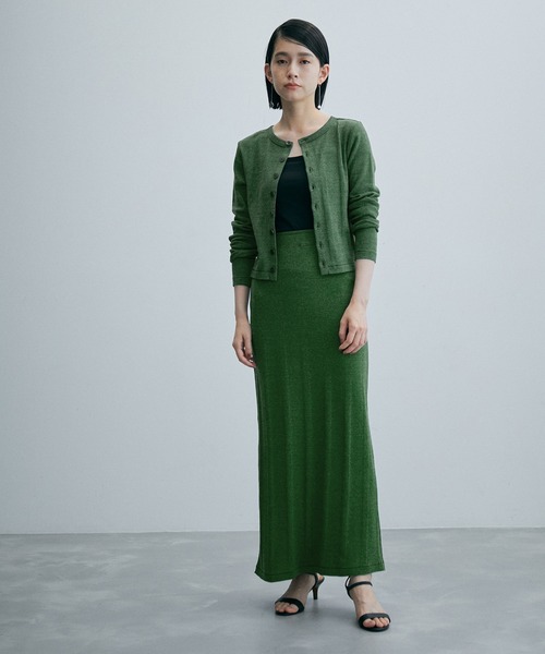 MILLER（ミラー）の「【Miller for ADAM ET ROPE'】別注 Cardigan（カーディガン/ボレロ・レディース・ダークグリーン/キャメル・FREE）」の8枚目の写真