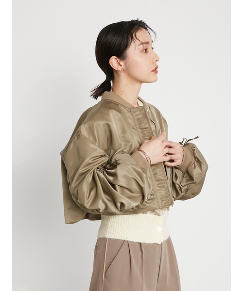 LILY BROWN（リリーブラウン）の「リボンディテールMA-1（MA-1・レディース・ブラック/カーキ/ピンクベージュ・FREE）」の19枚目の写真