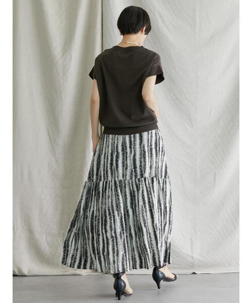 AMERICAN HOLIC（アメリカンホリック）の「ティアードプリントスカート1（スカート・レディース・ブラック・L/M）」の9枚目の写真