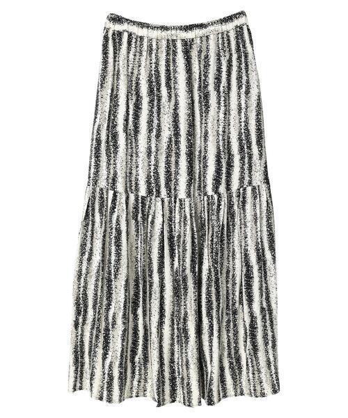 AMERICAN HOLIC（アメリカンホリック）の「ティアードプリントスカート1（スカート・レディース・ブラック・L/M）」の10枚目の写真