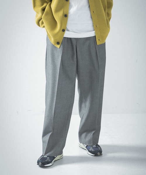 URBAN RESEARCH（アーバンリサーチ）の「COSEI　2/60高密度ワイドトラウザー（その他パンツ・メンズ・ブラック/グレー・1/2）」の16枚目の写真