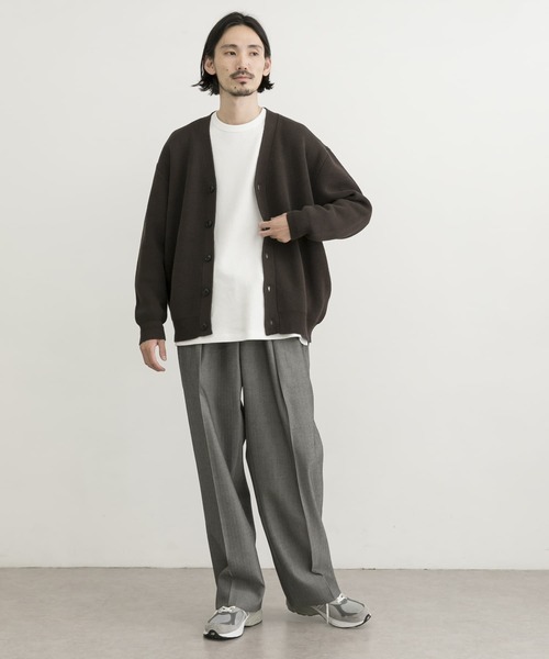 URBAN RESEARCH（アーバンリサーチ）の「COSEI　2/60高密度ワイドトラウザー（その他パンツ・メンズ・ブラック/グレー・1/2）」の22枚目の写真