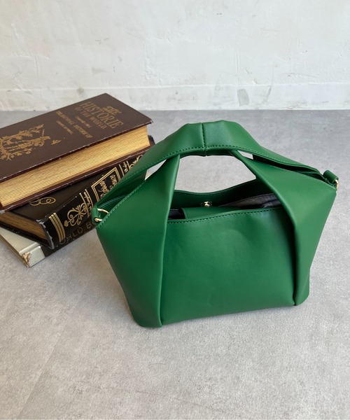 Chez toi（シェトワ）の「フォルドハンドル2WAYショルダー（ショルダーバッグ・レディース・ブラック/グリーン/モカ・00）」の10枚目の写真