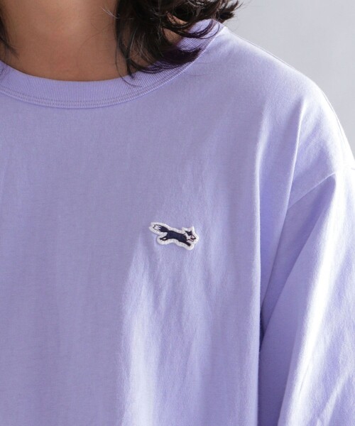 PENNEYS(ぺニーズ)の「*【SHIPS別注】PENNEYS: FOX ロゴ ワッペン ソリッド / ボーダー クルーネック Tシャツ (ロンT)(Tシャツ/カットソー・メンズ・ホワイト/ブラック/チャコールグレー/ブラウン/ライトグリーン/ネイビー/ラベンダー・SMALL/MEDIUM/LARGE/X-LARGE)」の7枚目の写真