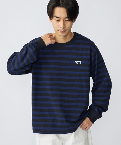 PENNEYS(ぺニーズ)の「*【SHIPS別注】PENNEYS: FOX ロゴ ワッペン ソリッド / ボーダー クルーネック Tシャツ (ロンT)(Tシャツ/カットソー・メンズ・ホワイト/ブラック/チャコールグレー/ブラウン/ライトグリーン/ネイビー/ラベンダー・SMALL/MEDIUM/LARGE/X-LARGE)」の21枚目の写真