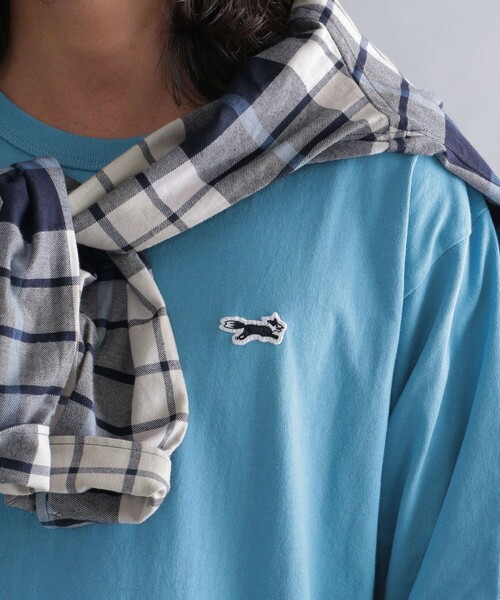 PENNEYS(ぺニーズ)の「*【SHIPS別注】PENNEYS: FOX ロゴ ワッペン ソリッド / ボーダー クルーネック Tシャツ (ロンT)(Tシャツ/カットソー・メンズ・ホワイト/ブラック/チャコールグレー/ブラウン/ライトグリーン/ネイビー/ラベンダー・SMALL/MEDIUM/LARGE/X-LARGE)」の17枚目の写真