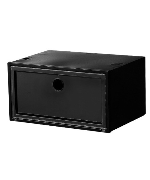 ブラック　シューズボックス　まとめ買いお得　シューズディスプレイ　コンパクト靴箱 ブラック シューズボックス まとめ買いお得 シューズ
