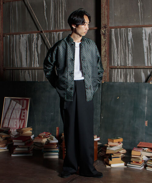 GLOSTER(グロスター)の「【GLOSTER/グロスター】ジャガードチャイナシャツ 総柄 小紋柄(シャツ/ブラウス・メンズ・ブラウン系その他/ベージュ系その他/グリーン系その他・S/M/L)」の5枚目の写真