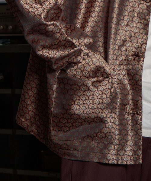 GLOSTER(グロスター)の「【GLOSTER/グロスター】ジャガードチャイナシャツ 総柄 小紋柄(シャツ/ブラウス・メンズ・ブラウン系その他/ベージュ系その他/グリーン系その他・S/M/L)」の16枚目の写真