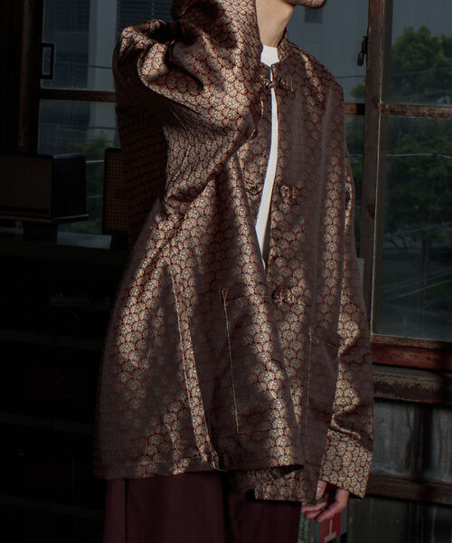 GLOSTER(グロスター)の「【GLOSTER/グロスター】ジャガードチャイナシャツ 総柄 小紋柄(シャツ/ブラウス・メンズ・ブラウン系その他/ベージュ系その他/グリーン系その他・S/M/L)」の13枚目の写真