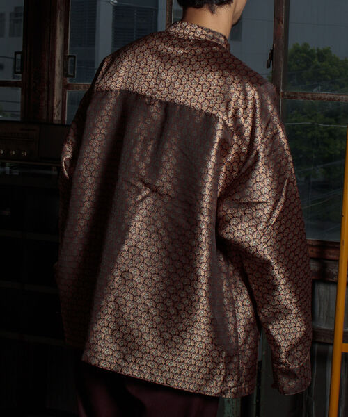 GLOSTER(グロスター)の「【GLOSTER/グロスター】ジャガードチャイナシャツ 総柄 小紋柄(シャツ/ブラウス・メンズ・ブラウン系その他/ベージュ系その他/グリーン系その他・S/M/L)」の20枚目の写真