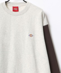 Dickies/ディッキーズ 別注 オーバーサイズ 裏毛 ミニロゴワッペン ワンポイント刺繍 スウェット トレーナー/長袖 トップス プルオーバー/レディース メンズ