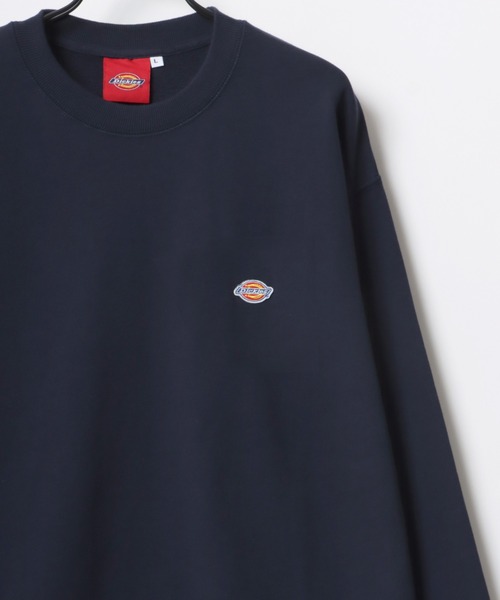 Dickies（ディッキーズ）の「Dickies/ディッキーズ 別注 オーバーサイズ 裏毛 ミニロゴワッペン ワンポイント刺繍 スウェット トレーナー/長袖 トップス プルオーバー/レディース メンズ（スウェット・メンズ・ホワイト/アッシュグレー/ブラック/ダークグリーン/ネイビー/オートミール/ブラック系その他/グレー系その他/ベージュ系その他・M/L/XL）」の9枚目の写真