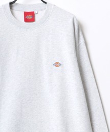 Dickies/ディッキーズ 別注 オーバーサイズ 裏毛 ミニロゴワッペン ワンポイント刺繍 スウェット トレーナー/長袖 トップス プルオーバー/レディース メンズ