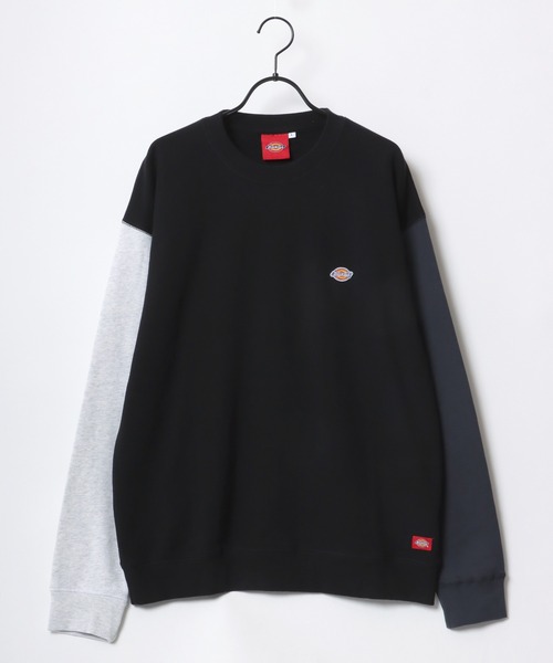 Dickies（ディッキーズ）の「Dickies/ディッキーズ 別注 オーバーサイズ 裏毛 ミニロゴワッペン ワンポイント刺繍 スウェット トレーナー/長袖 トップス プルオーバー/レディース メンズ（スウェット・メンズ・ホワイト/アッシュグレー/ブラック/ダークグリーン/ネイビー/オートミール/ブラック系その他/グレー系その他/ベージュ系その他・M/L/XL）」の12枚目の写真