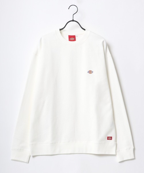 Dickies（ディッキーズ）の「Dickies/ディッキーズ 別注 オーバーサイズ 裏毛 ミニロゴワッペン ワンポイント刺繍 スウェット トレーナー/長袖 トップス プルオーバー/レディース メンズ（スウェット・メンズ・ホワイト/アッシュグレー/ブラック/ダークグリーン/ネイビー/オートミール/ブラック系その他/グレー系その他/ベージュ系その他・M/L/XL）」の10枚目の写真