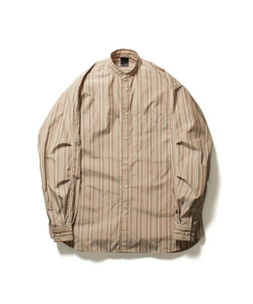 DAIWA PIER39（ダイワピア39）の「DAIWA PIER39 TECH BAND COLLAR SHIRTS L/S STRIPE BE-92022W（シャツ/ブラウス・メンズ・ブルー/ネイビー/ベージュ・LARGE/MEDIUM）」の4枚目の写真