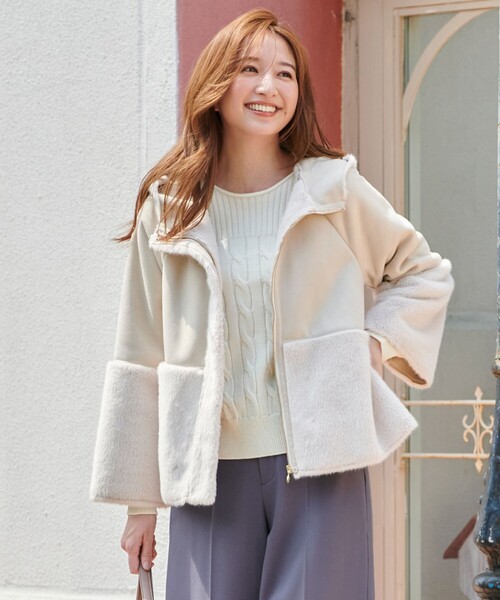 ANY SIS（エニィスィス）の「Luxuryフェイクムートン コート（その他