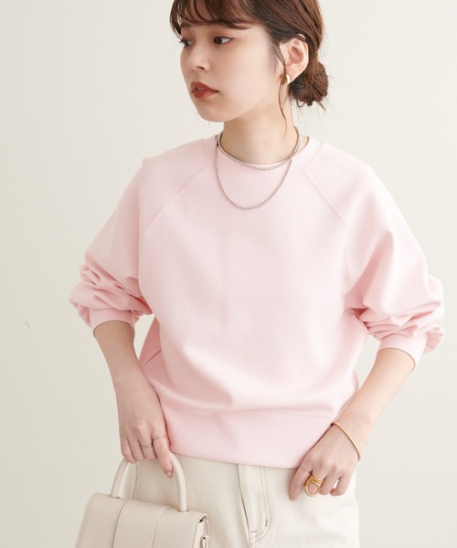 natural couture(ナチュラルクチュール)の「2022AWアイテム/質感と色味にこだわった きれいめクロップド丈プルオーバー(Tシャツ/カットソー・レディース・サックスブルー/オフホワイト/モカ/ピンク・FREE)」の19枚目の写真