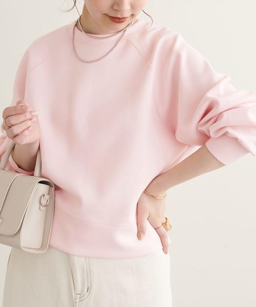 natural couture(ナチュラルクチュール)の「2022AWアイテム/質感と色味にこだわった きれいめクロップド丈プルオーバー(Tシャツ/カットソー・レディース・サックスブルー/オフホワイト/モカ/ピンク・FREE)」の18枚目の写真