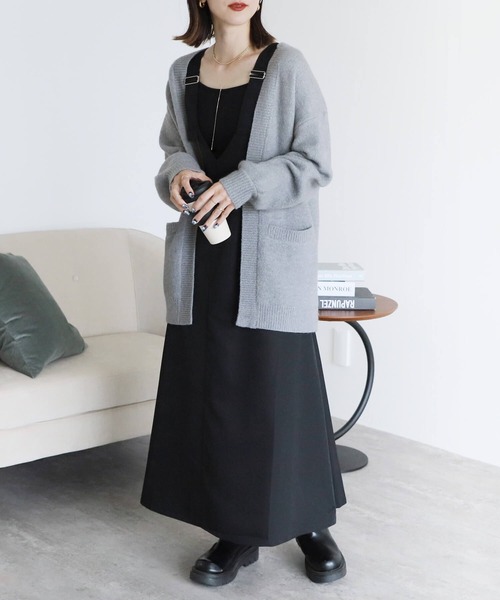 reca（レカ）の「ビッグシルエットニットカーディガン（カーディガン/ボレロ・レディース・ベージュ/ブルーグレー/オートミール/チャコール・M）」の11枚目の写真