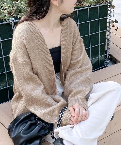 reca（レカ）の「ビッグシルエットニットカーディガン（カーディガン/ボレロ・レディース・ベージュ/ブルーグレー/オートミール/チャコール・M）」の12枚目の写真