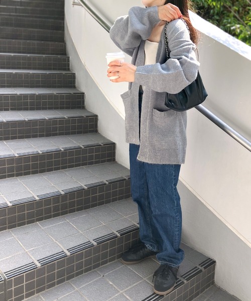 reca（レカ）の「ビッグシルエットニットカーディガン（カーディガン/ボレロ・レディース・ベージュ/ブルーグレー/オートミール/チャコール・M）」の8枚目の写真