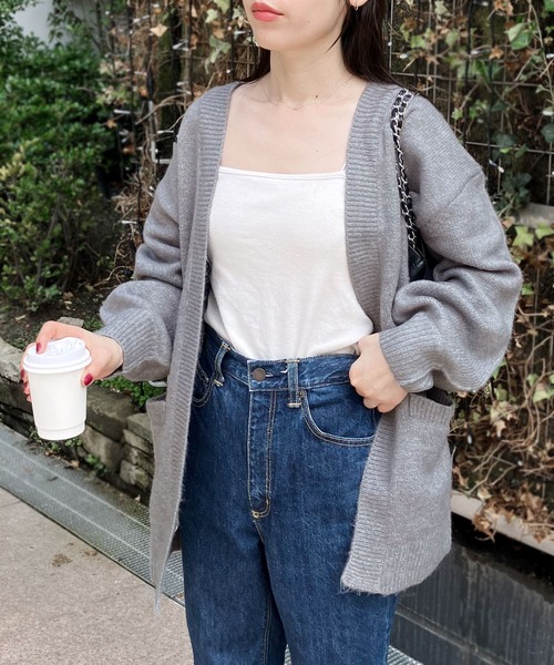 reca（レカ）の「ビッグシルエットニットカーディガン（カーディガン/ボレロ・レディース・ベージュ/ブルーグレー/オートミール/チャコール・M）」の7枚目の写真