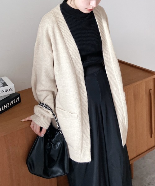 reca（レカ）の「ビッグシルエットニットカーディガン（カーディガン/ボレロ・レディース・ベージュ/ブルーグレー/オートミール/チャコール・M）」の18枚目の写真